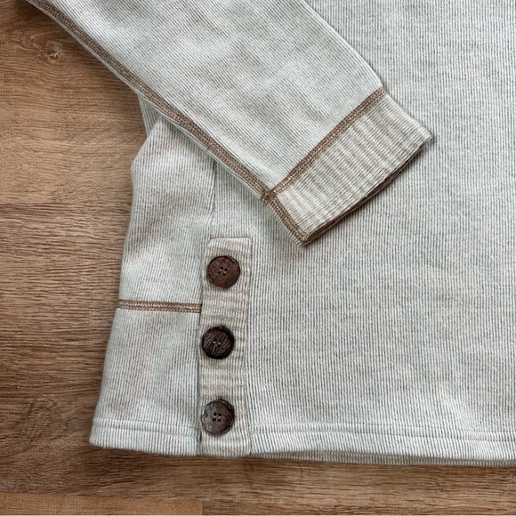 Prana Wool Blend Lucia Funnel Mock Neck Pullover Sweater Cream Size Medium - Picture 7 of 8